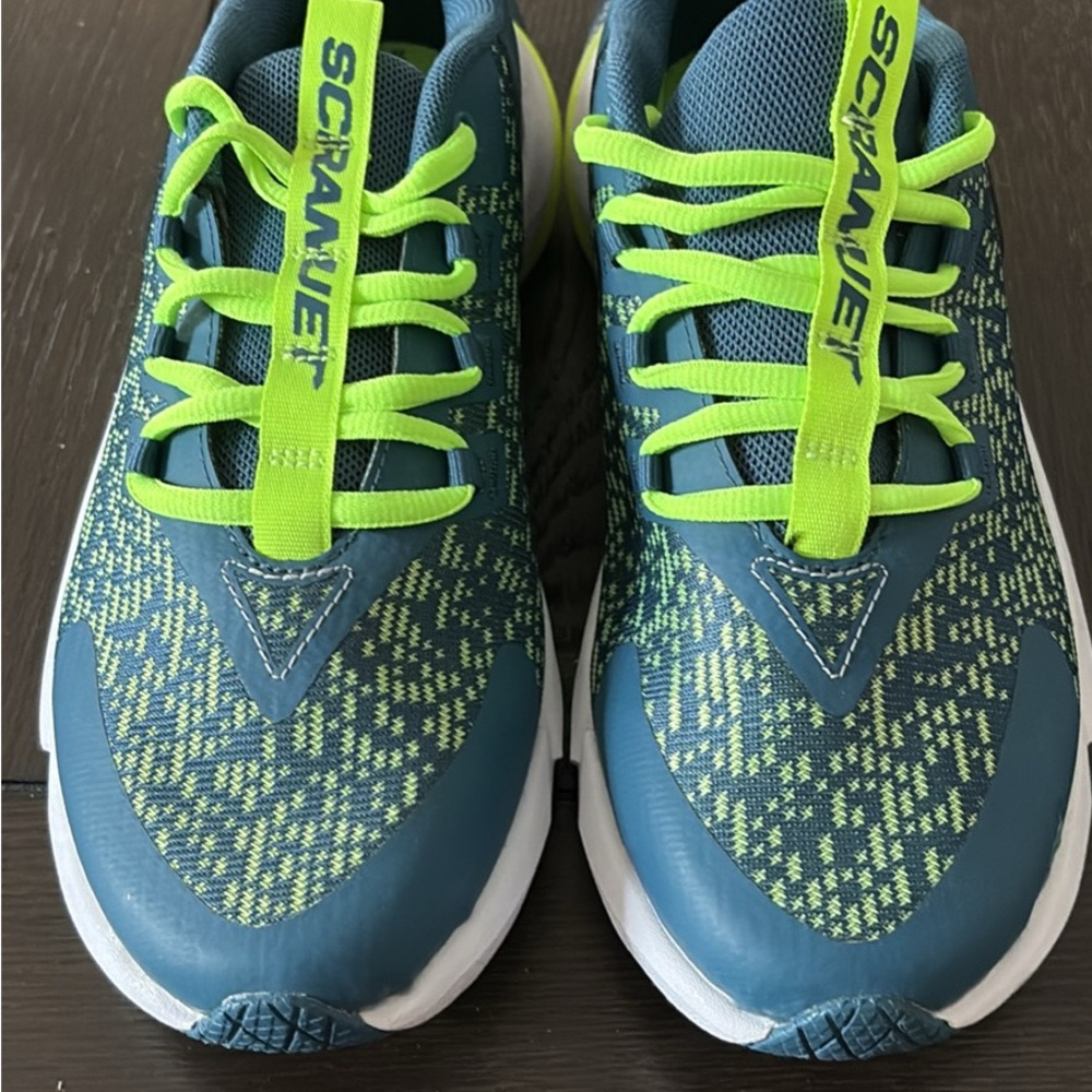 Under Armour Blue and Green Sneakers with Breathable Mesh 6.5Y or 8W
